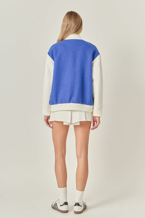 ENGLISH FACTORY - Tweed PU Bomber Jacket - JACKETS available at Objectrare