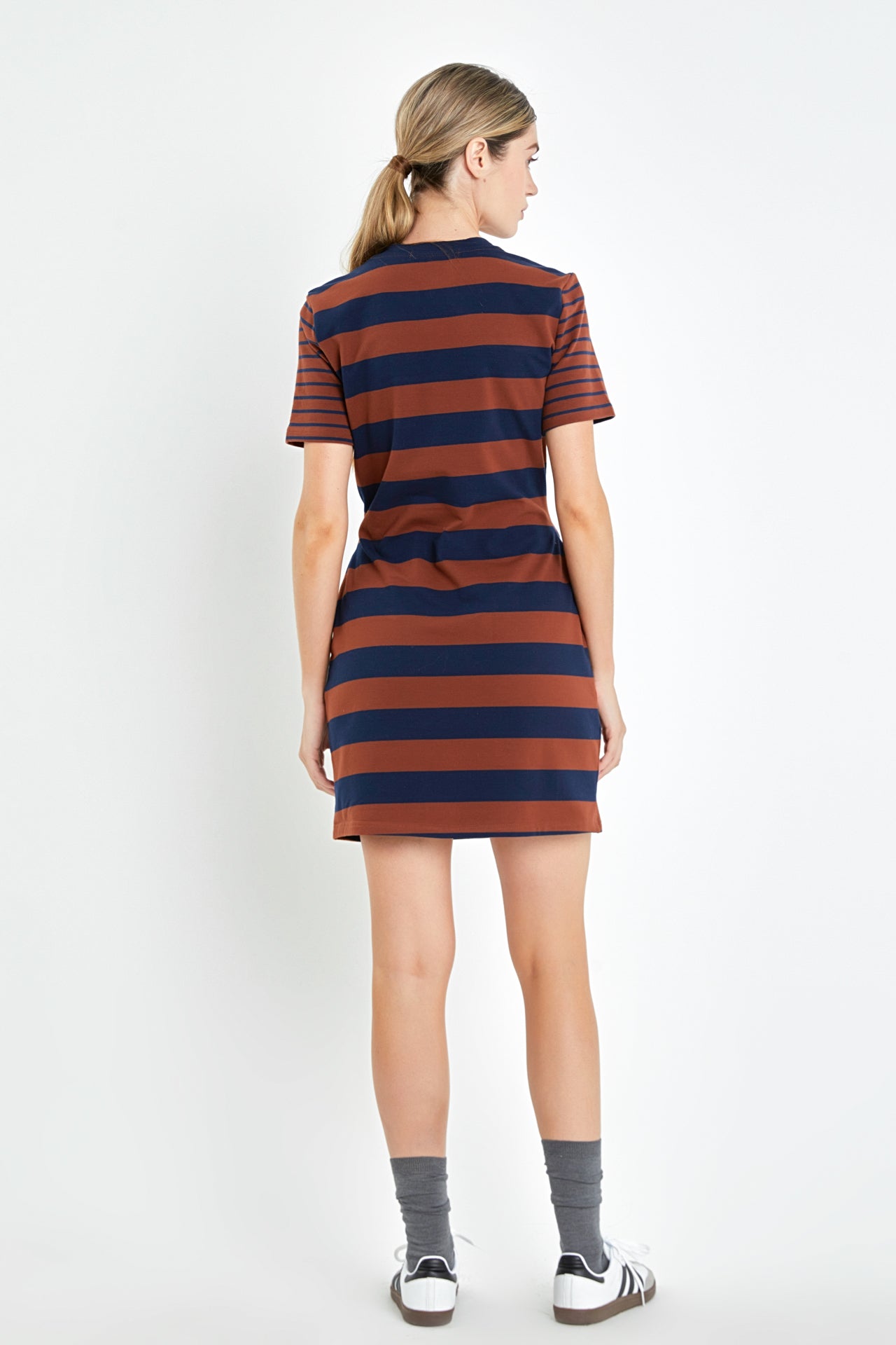 ENGLISH FACTORY - Contrast Stripe Knit Mini Dress - DRESSES available at Objectrare