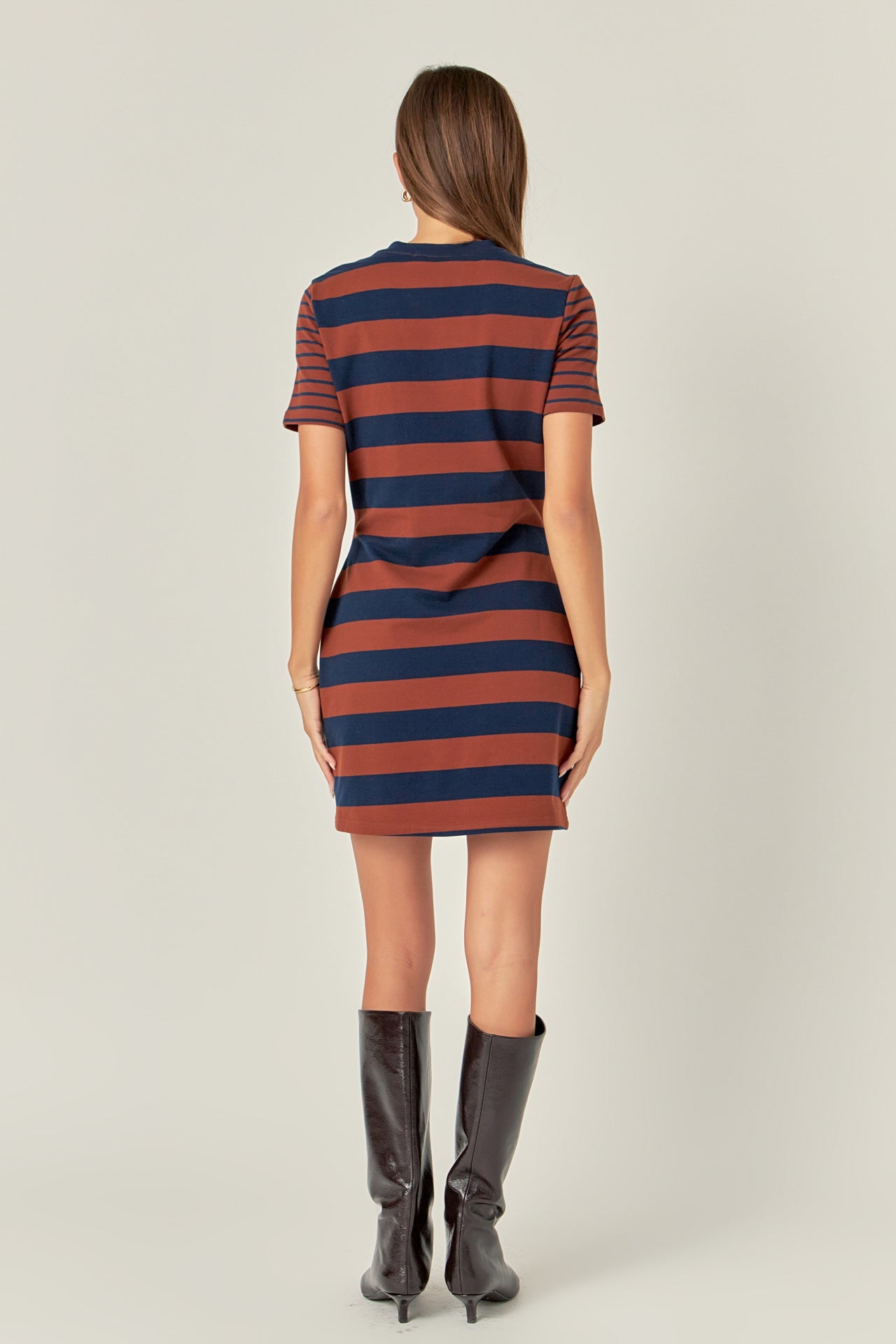 ENGLISH FACTORY - English Factory - Contrast Stripe Knit Mini Dress - Sale - DRESSES available at Objectrare