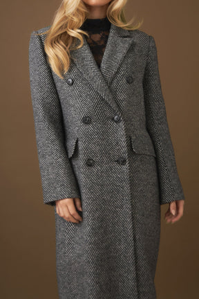 ENDLESS ROSE - Endless Rose - Herringbone Double Breasted Coat - COATS available at Objectrare