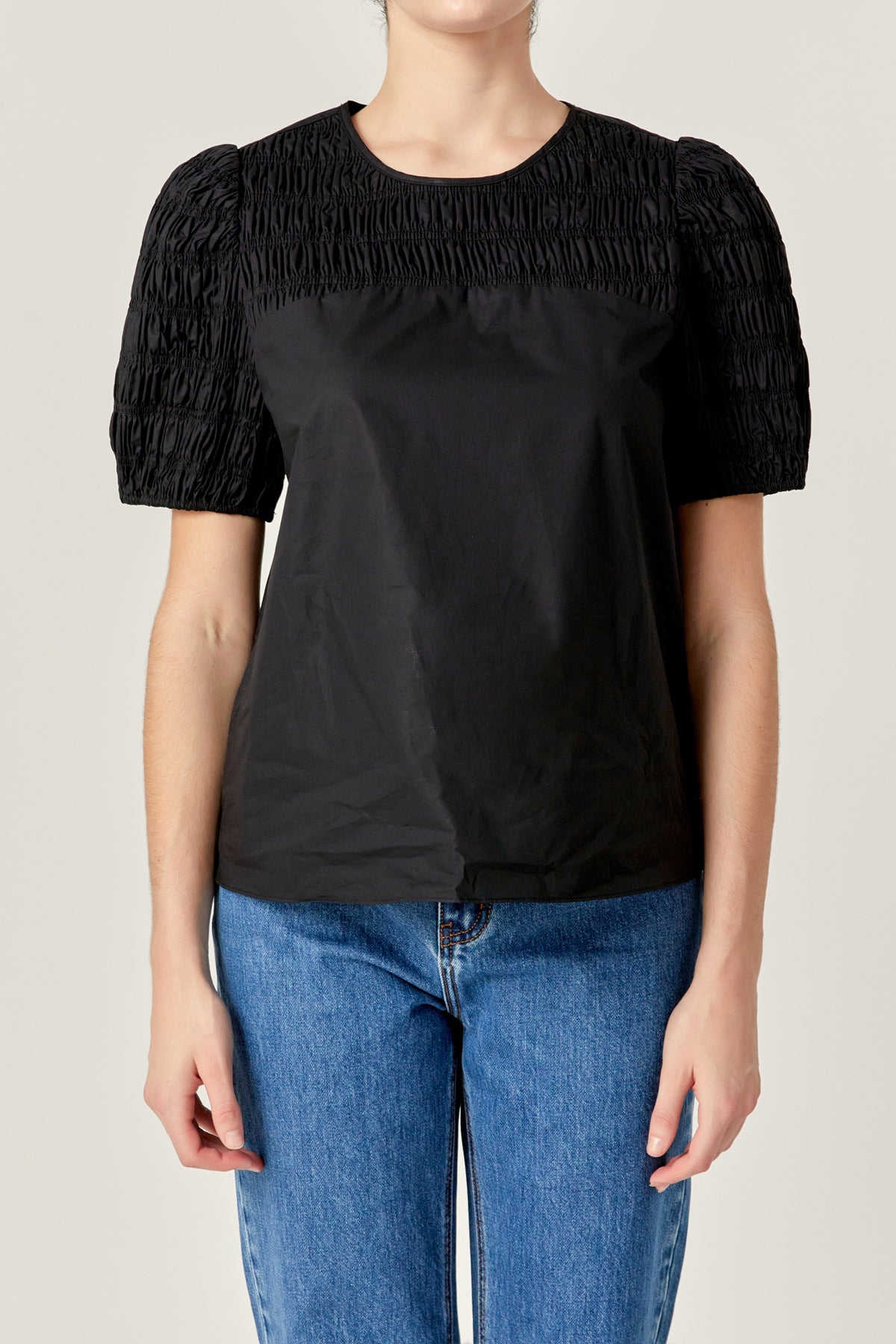 ENGLISH FACTORY - Front Cut-out Smocked Top - TOPS available at Objectrare