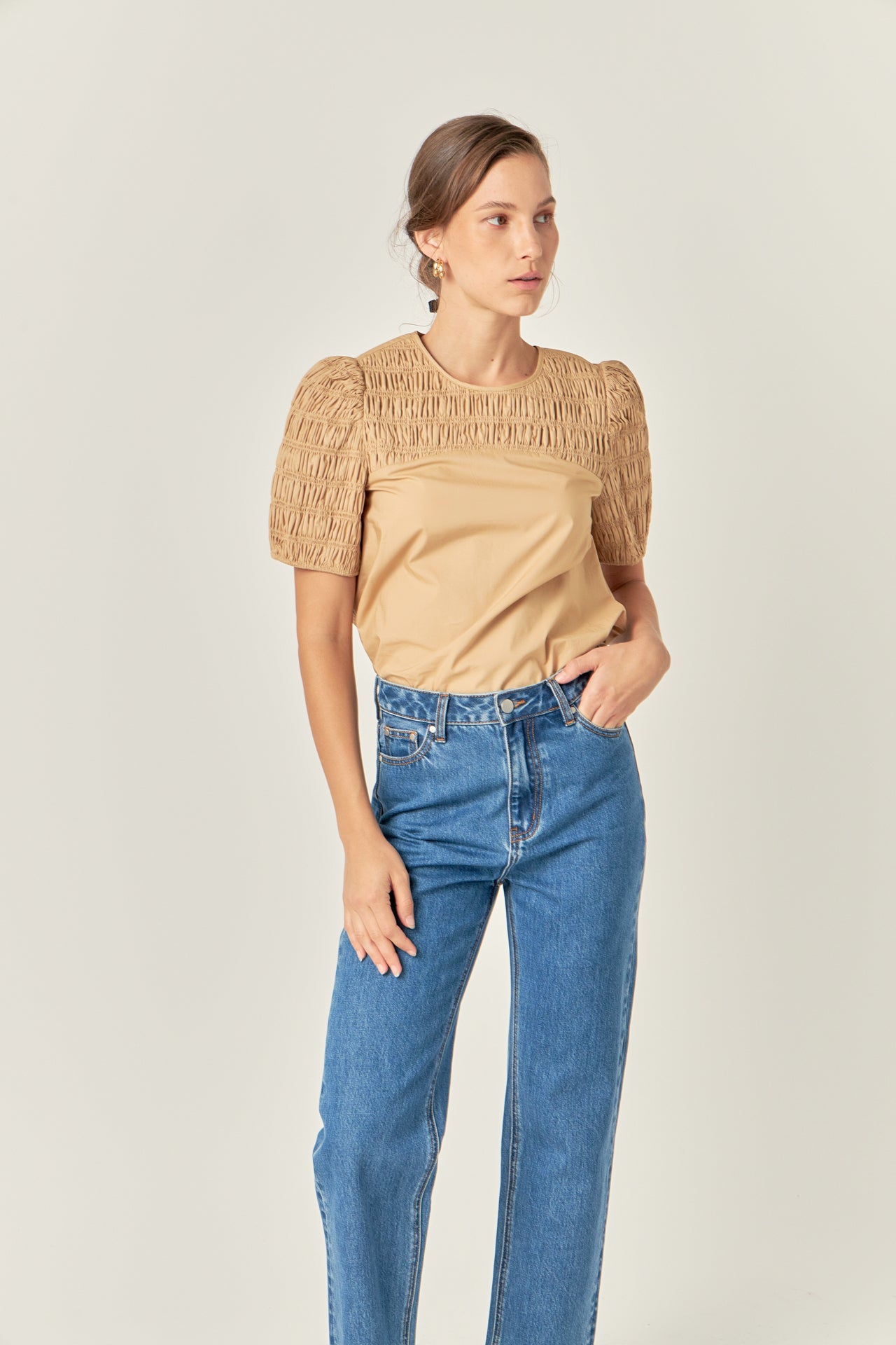 ENGLISH FACTORY - Front Cut-out Smocked Top - TOPS available at Objectrare