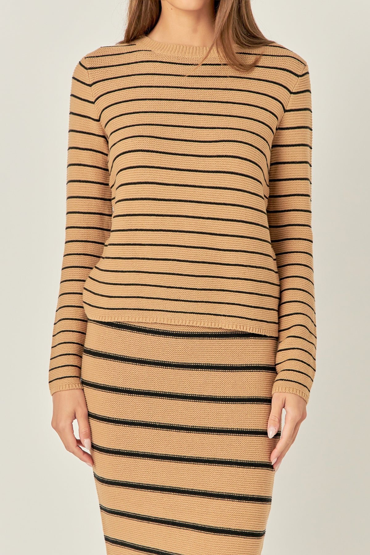 ENGLISH FACTORY - Round-neck Striped Sweater - SWEATERS & KNITS available at Objectrare