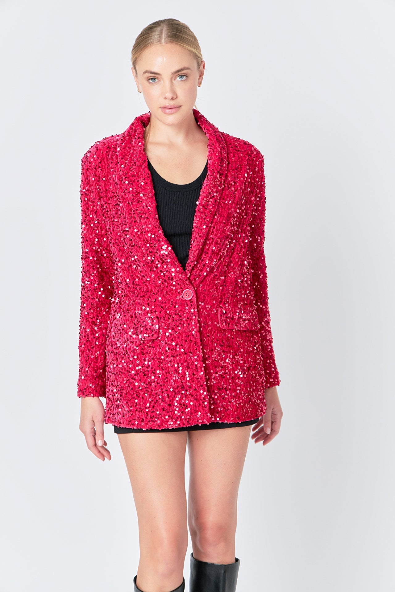 Sequins Velvet Blazer