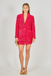 ENDLESS ROSE - Sequins Velvet Blazer - BLAZERS available at Objectrare