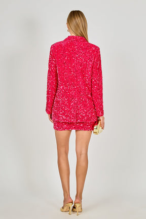 ENDLESS ROSE - Sequins Velvet Blazer - BLAZERS available at Objectrare