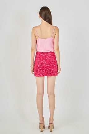 ENDLESS ROSE - Sequins Velvet Skirt - SKIRTS available at Objectrare