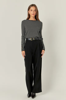 Plaid Sheer Puff Sleeve Top