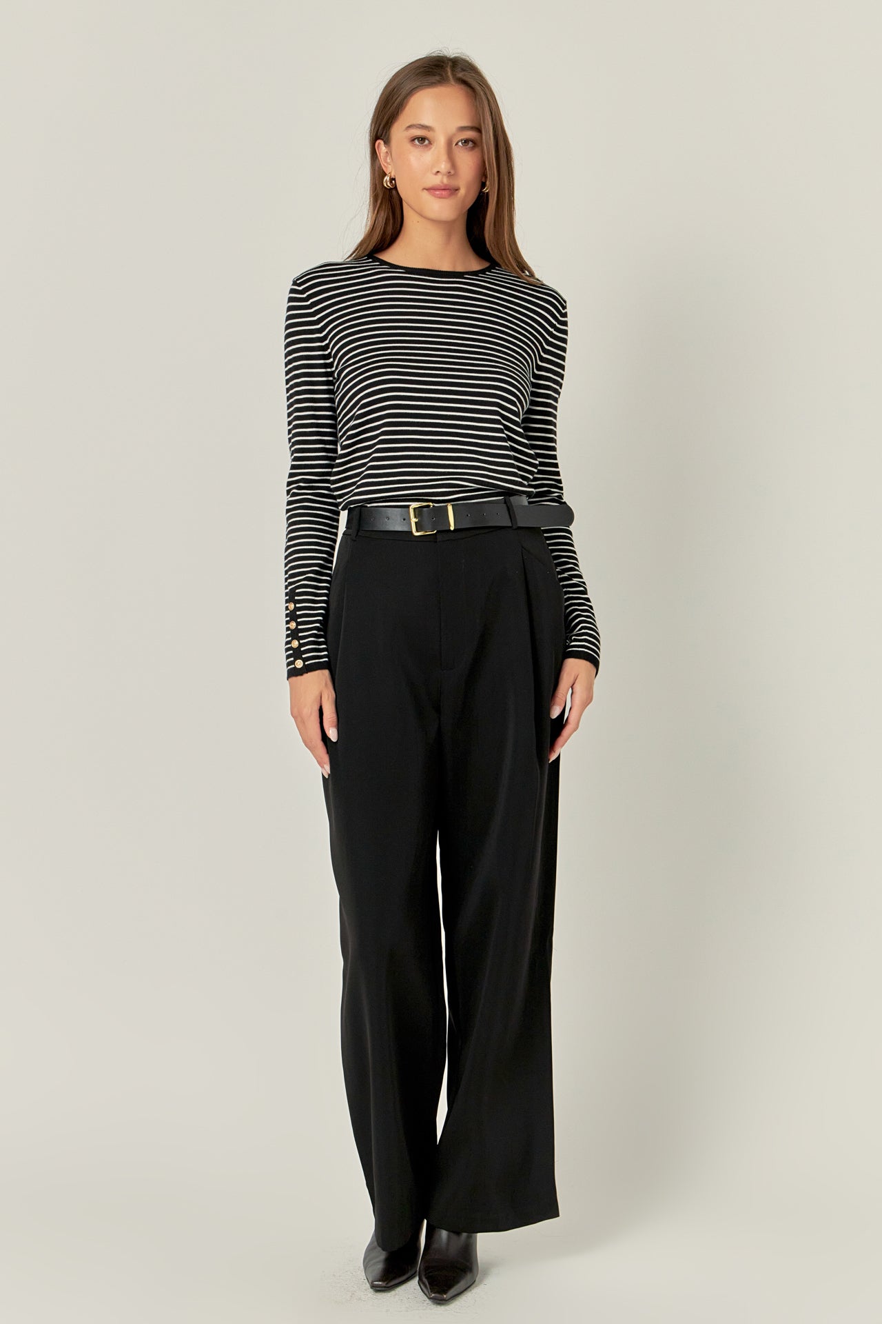 ENGLISH FACTORY - Striped Knit Sweater - SWEATERS & KNITS available at Objectrare