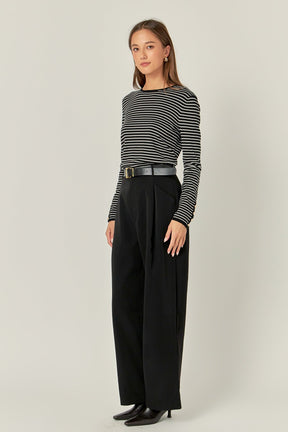 ENGLISH FACTORY - Striped Knit Sweater - SWEATERS & KNITS available at Objectrare