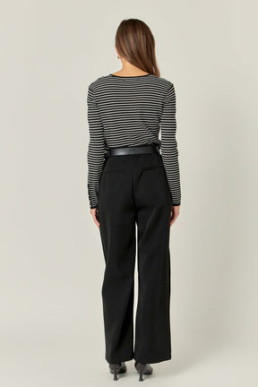 ENGLISH FACTORY - Striped Knit Sweater - SWEATERS & KNITS available at Objectrare