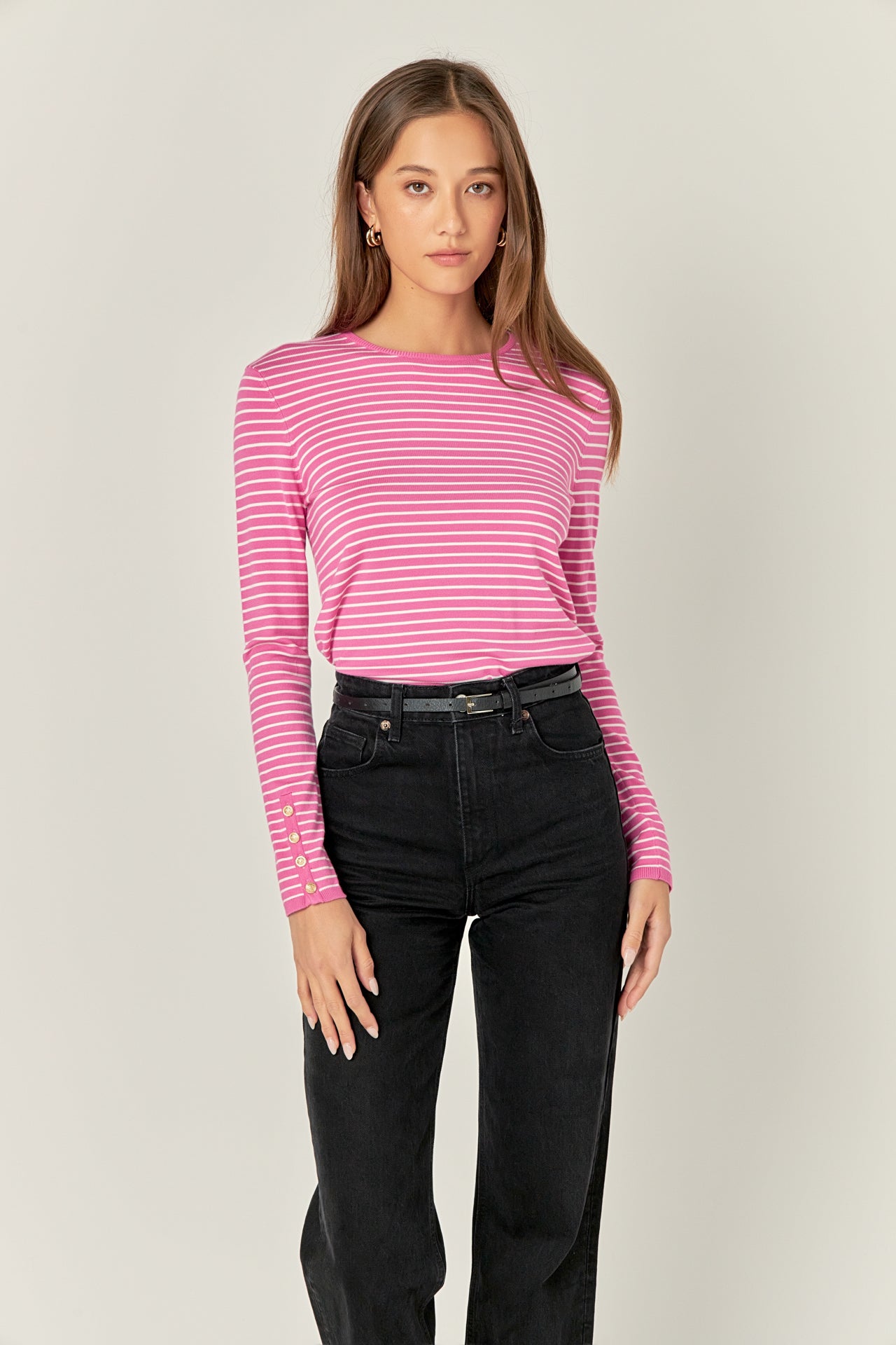 ENGLISH FACTORY - Stripe Knit Sweater - SWEATERS & KNITS available at Objectrare