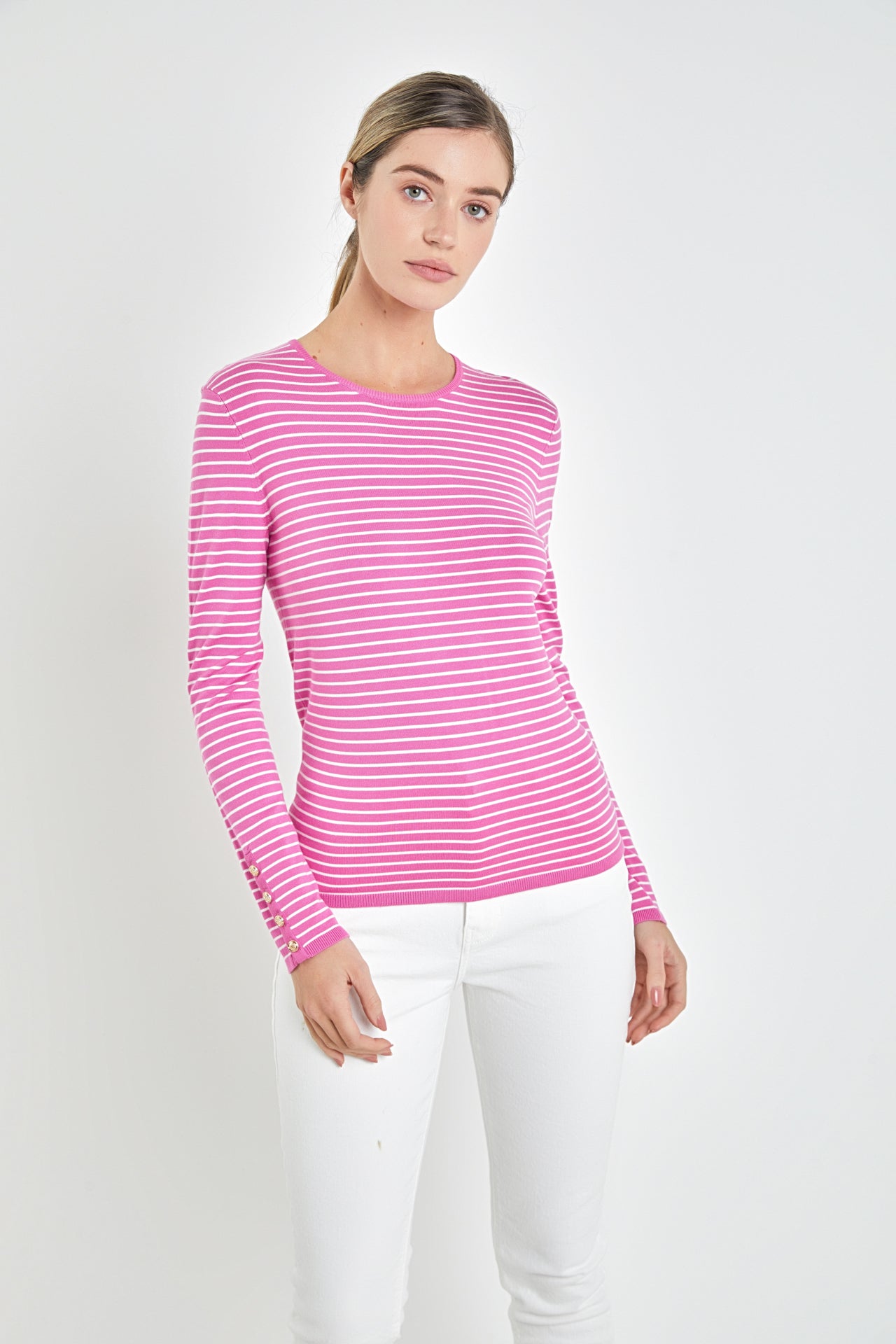 ENGLISH FACTORY - Stripe Knit Sweater - SWEATERS & KNITS available at Objectrare