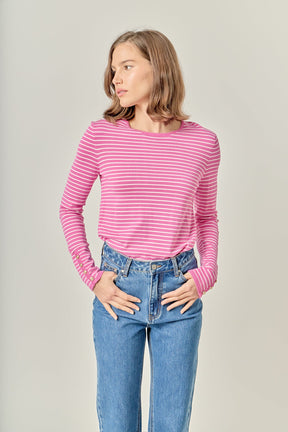 ENGLISH FACTORY - Striped Knit Sweater - SWEATERS & KNITS available at Objectrare