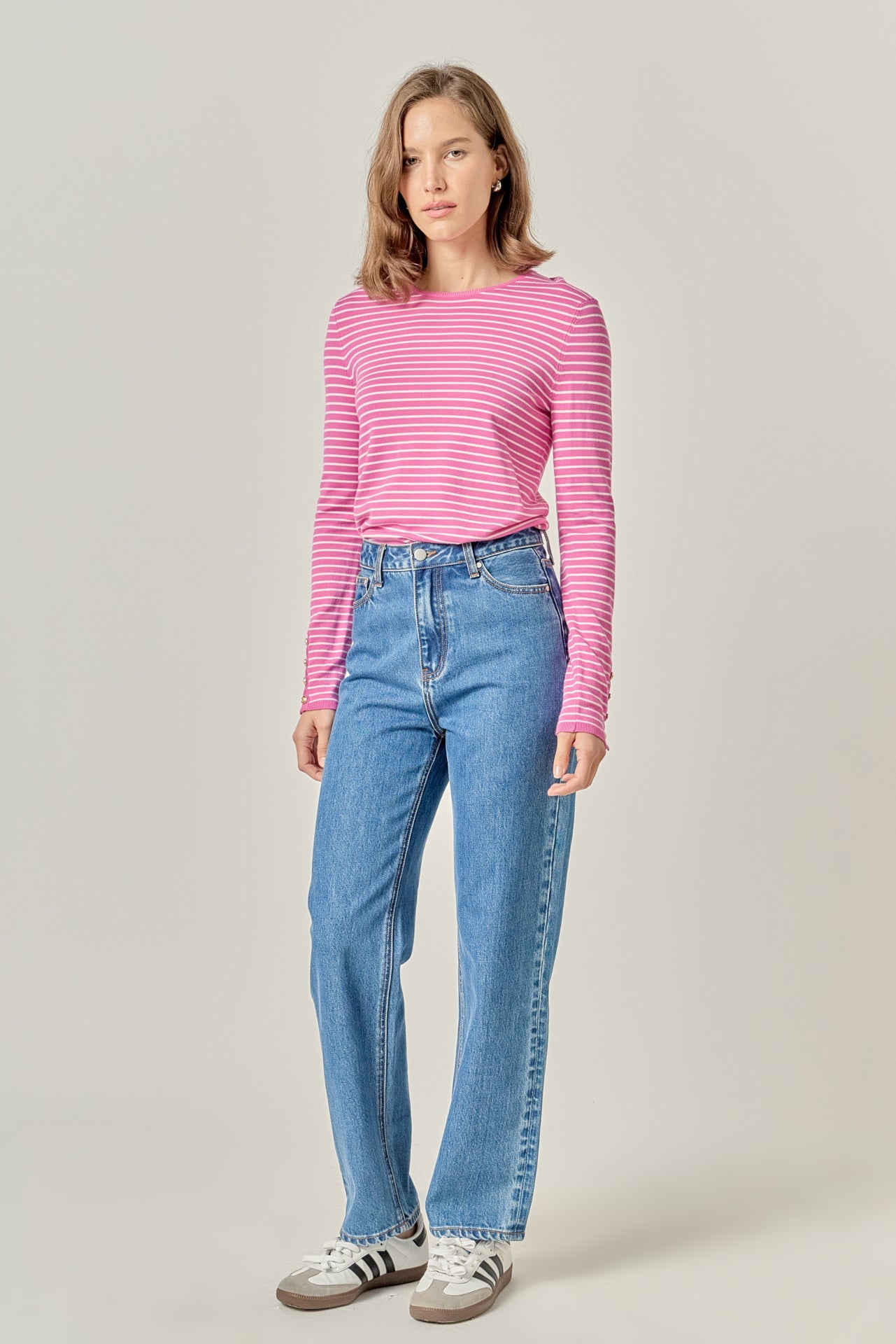ENGLISH FACTORY - Striped Knit Sweater - SWEATERS & KNITS available at Objectrare