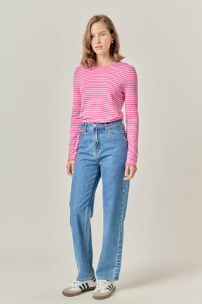 ENGLISH FACTORY - Striped Knit Sweater - SWEATERS & KNITS available at Objectrare