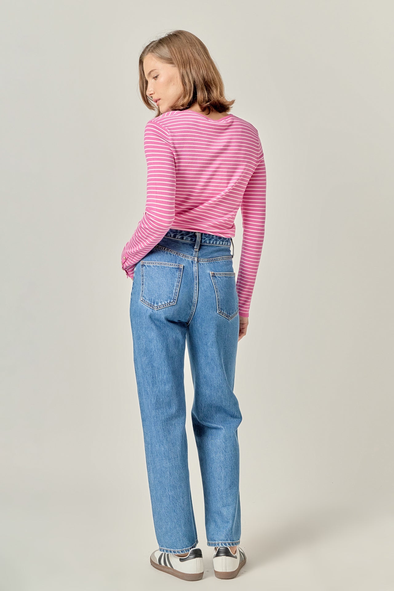 ENGLISH FACTORY - Striped Knit Sweater - SWEATERS & KNITS available at Objectrare