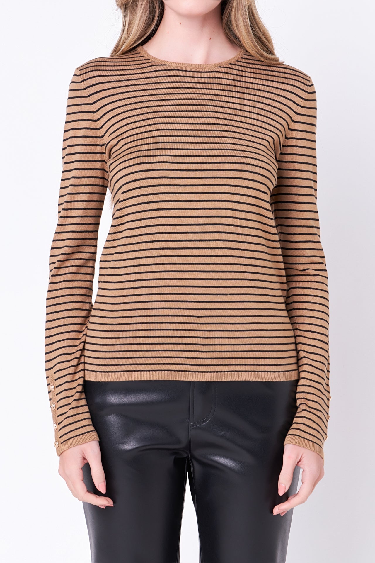 ENGLISH FACTORY - Striped Knit Sweater - SWEATERS & KNITS available at Objectrare