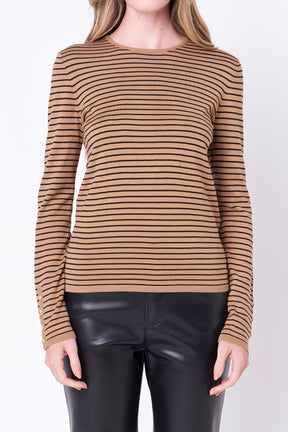 ENGLISH FACTORY - Striped Knit Sweater - SWEATERS & KNITS available at Objectrare