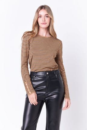 ENGLISH FACTORY - Striped Knit Sweater - SWEATERS & KNITS available at Objectrare