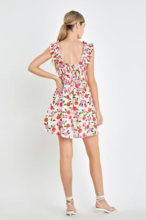ENGLISH FACTORY - Flower Ruffled Mini Dress - DRESSES available at Objectrare