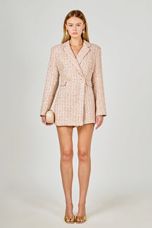 Premium Sequins Tweed Romper