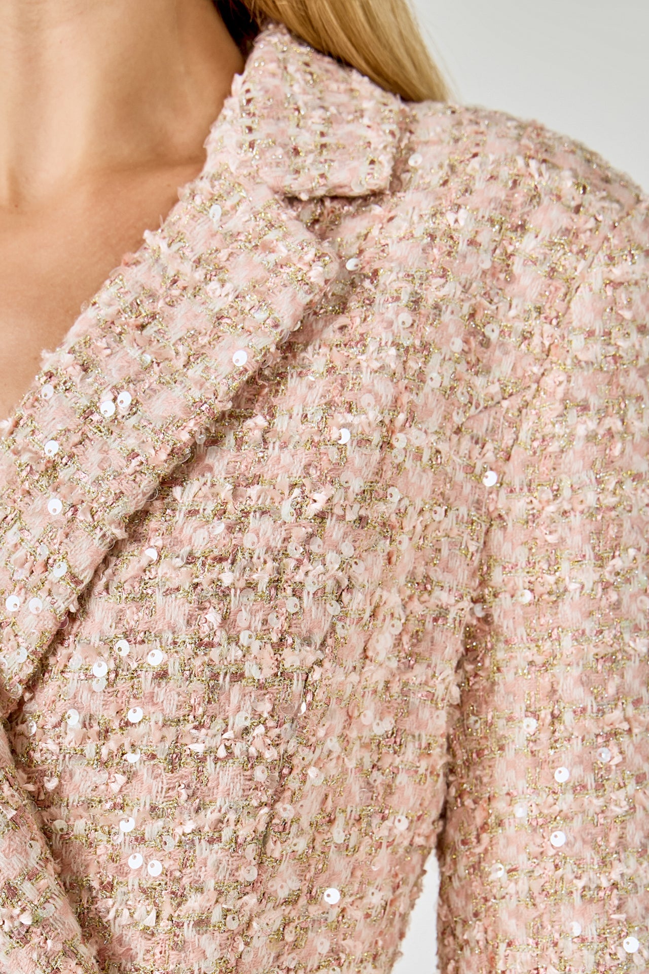 Premium Sequins Tweed Romper