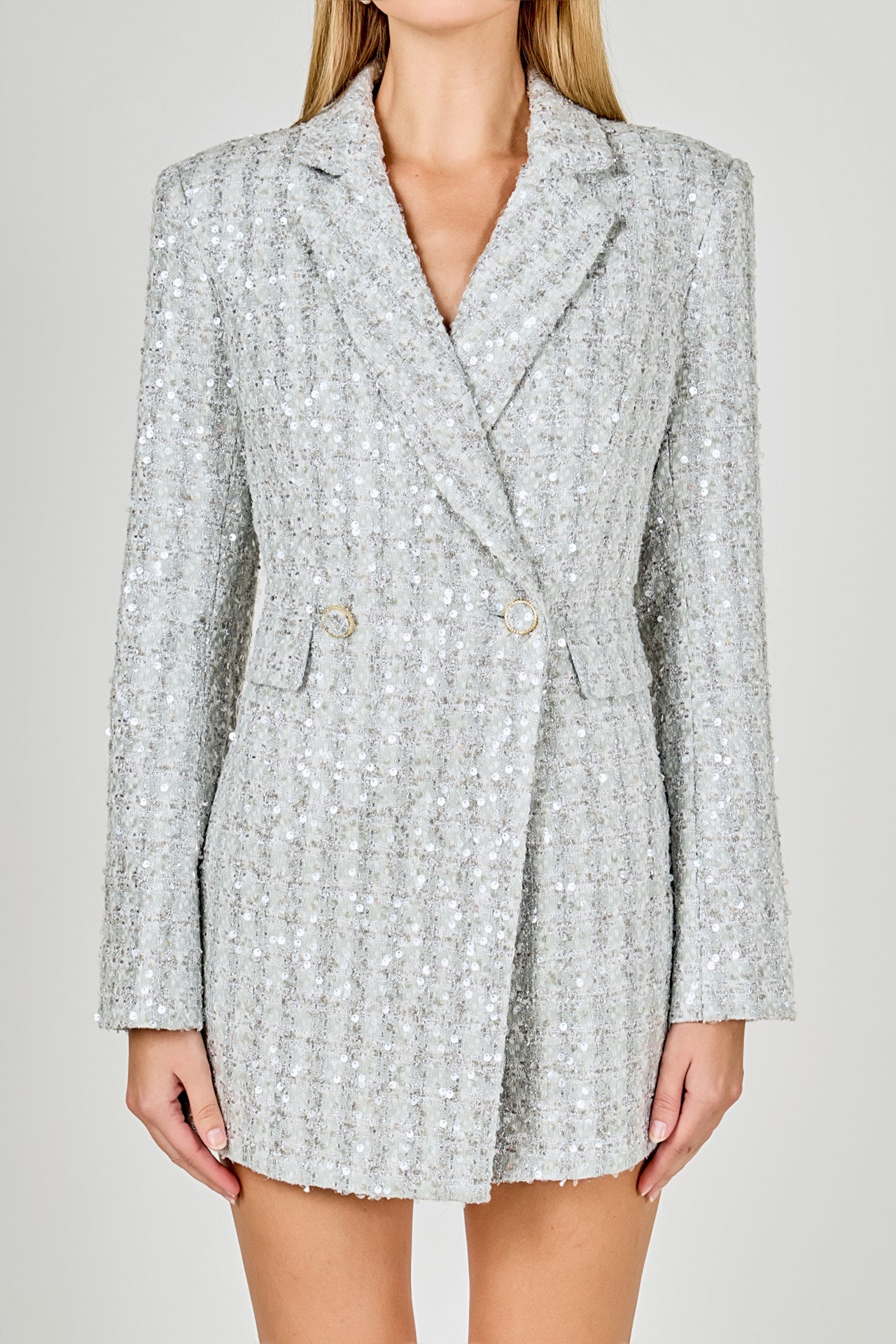 Premium Sequins Tweed Romper