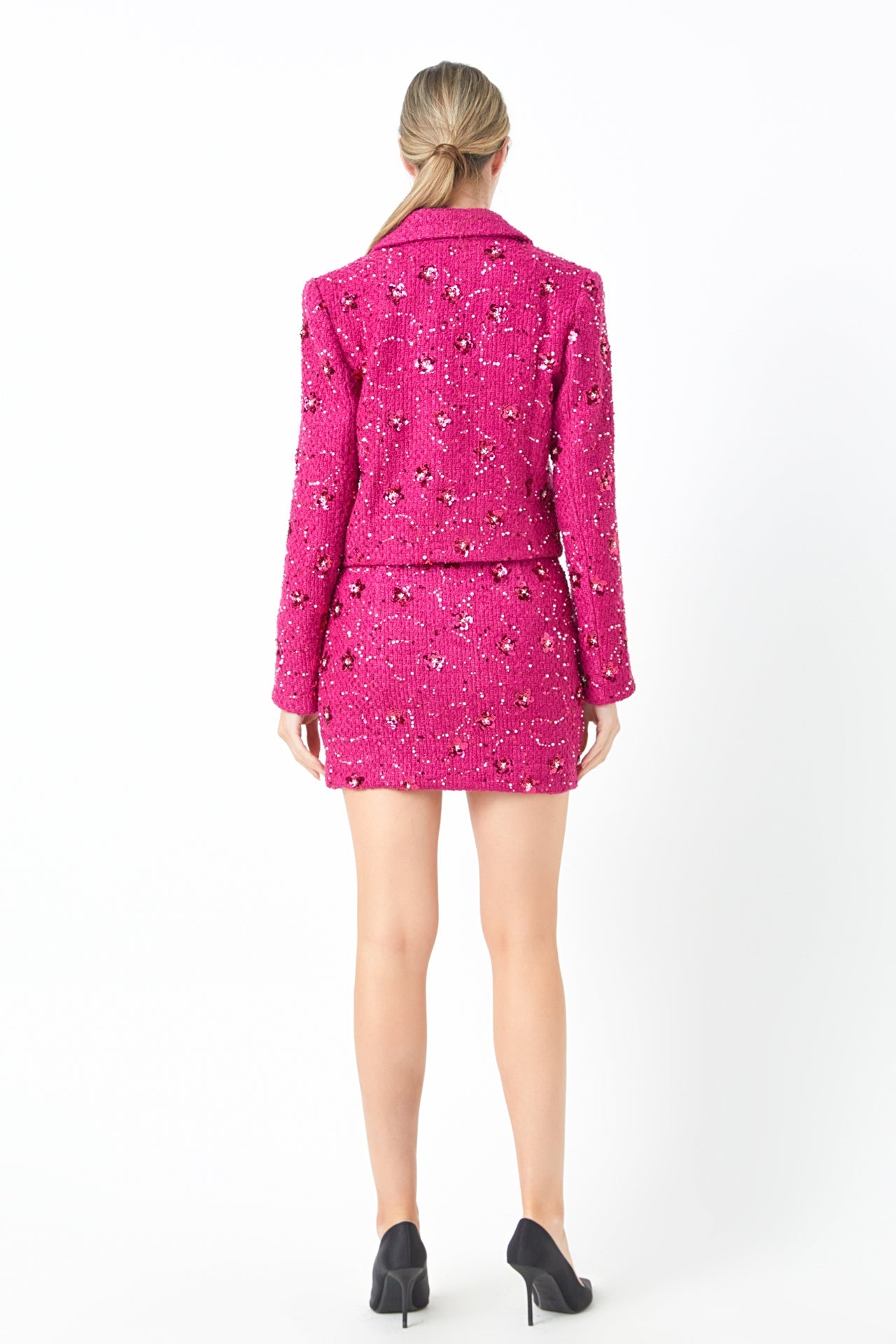 ENDLESS ROSE - Endless Rose - Sequins Cropped Blazer - JACKETS available at Objectrare