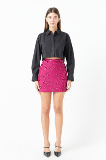 ENDLESS ROSE - Sequins Mini Skirt - SKIRTS available at Objectrare