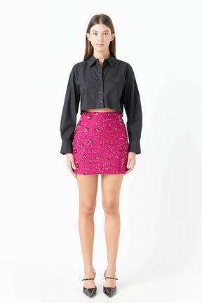 ENDLESS ROSE - Endless Rose - Sequins Mini Skirt - SKIRTS available at Objectrare