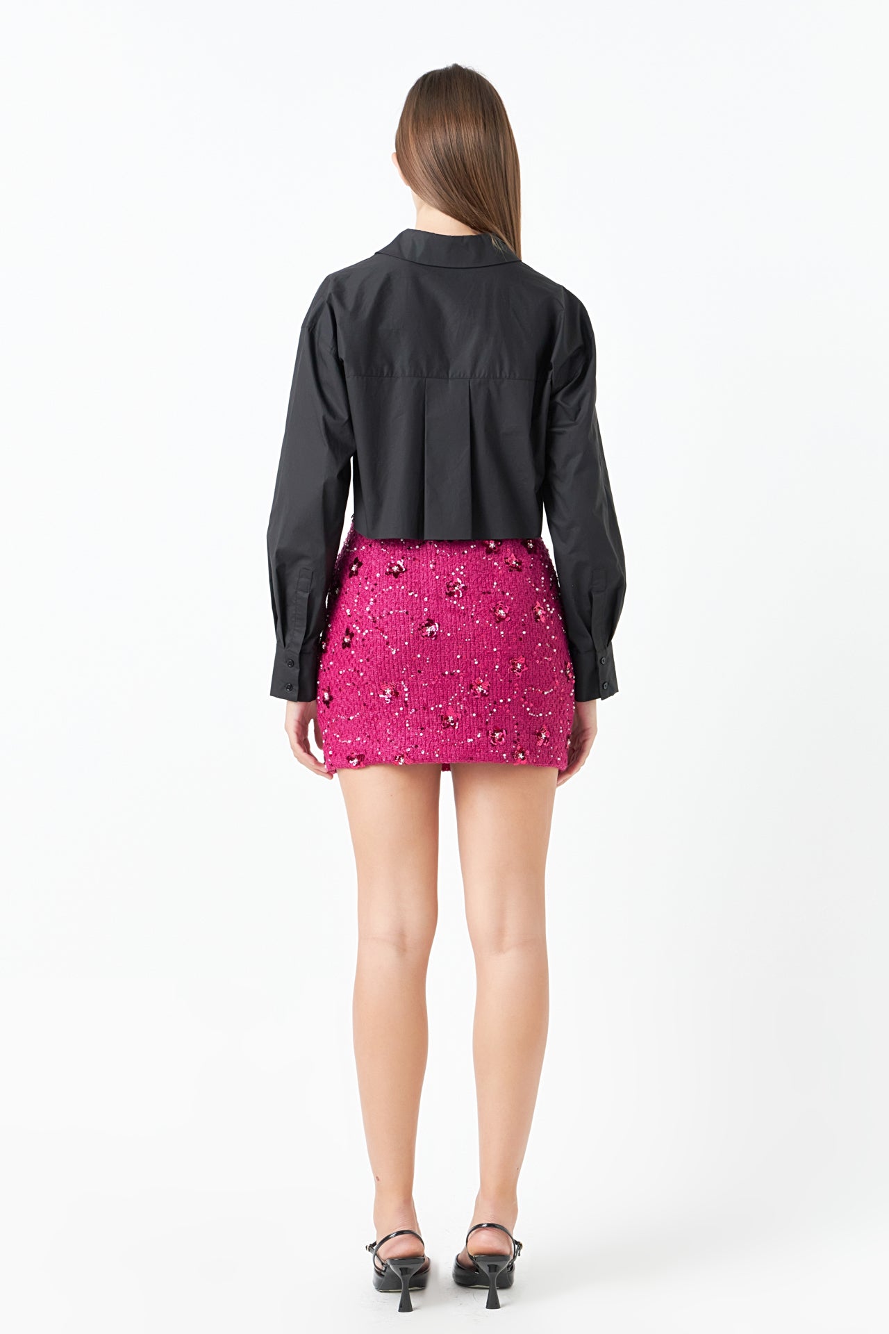 ENDLESS ROSE - Sequins Mini Skirt - SKIRTS available at Objectrare