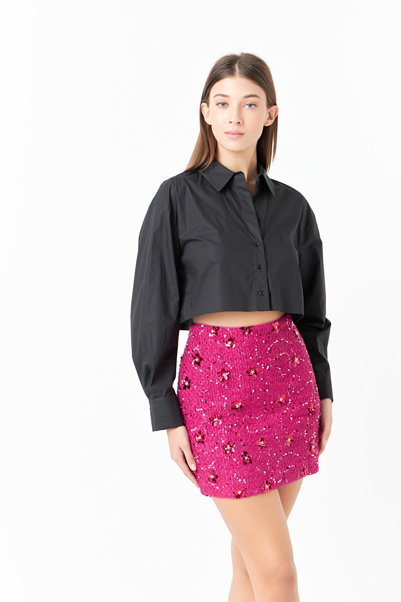 ENDLESS ROSE - Sequins Mini Skirt - SKIRTS available at Objectrare