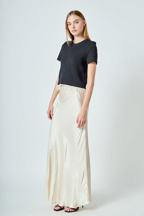ENDLESS ROSE - Premium Pearl Trim Knit Top - TOPS available at Objectrare