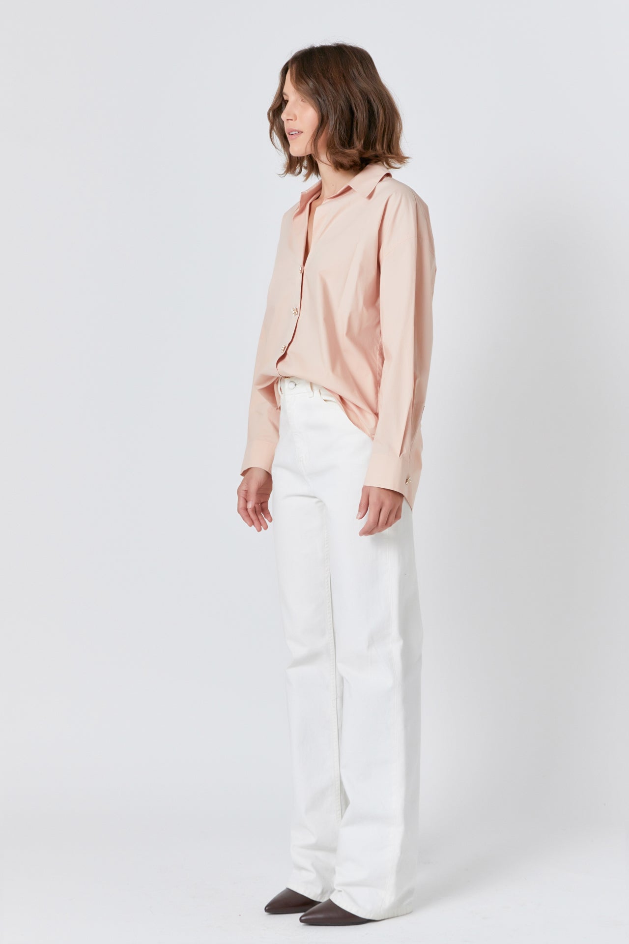 ENDLESS ROSE - Oversize Button Collared Shirt - SHIRTS & BLOUSES available at Objectrare