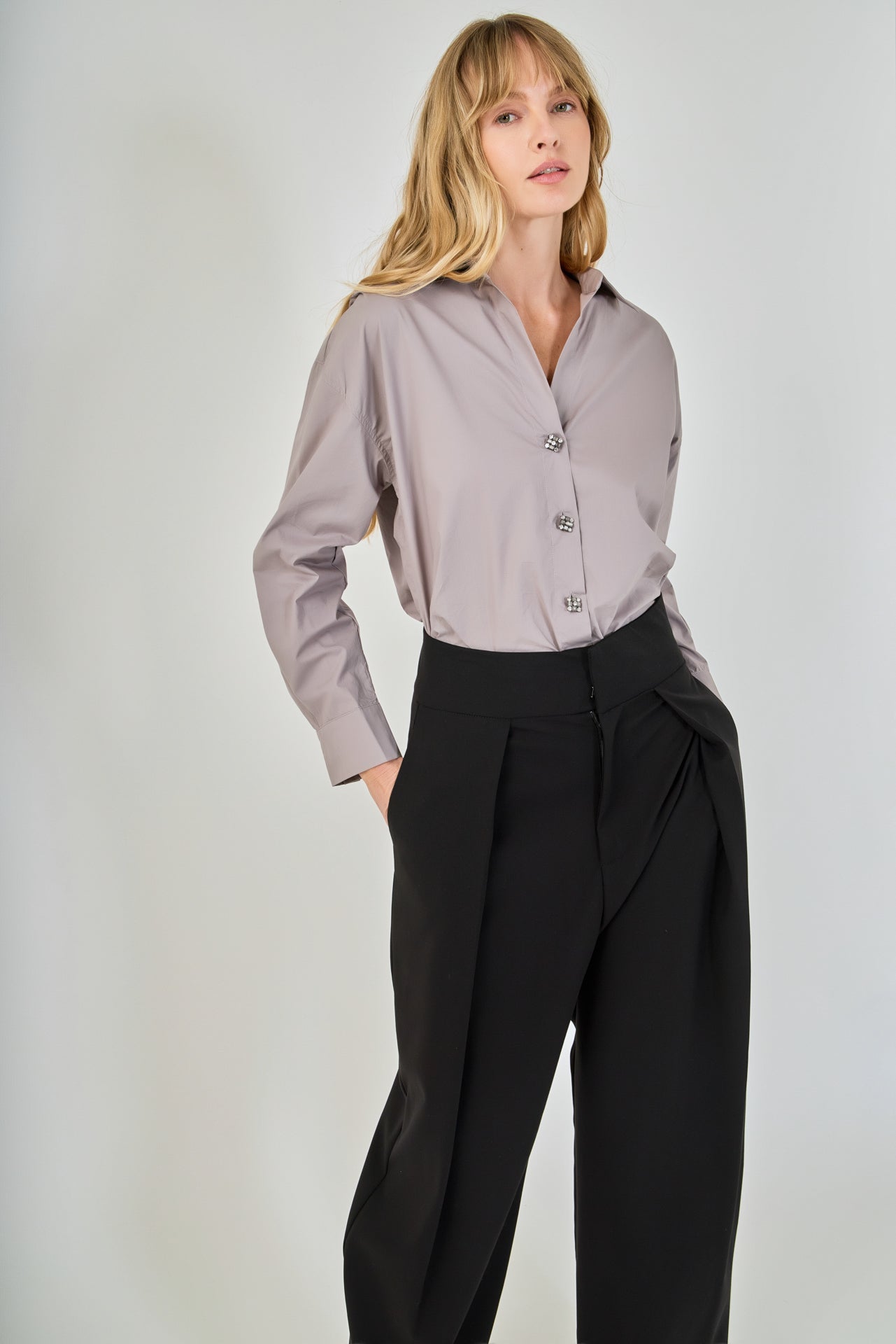 Oversize Button Collared Shirt