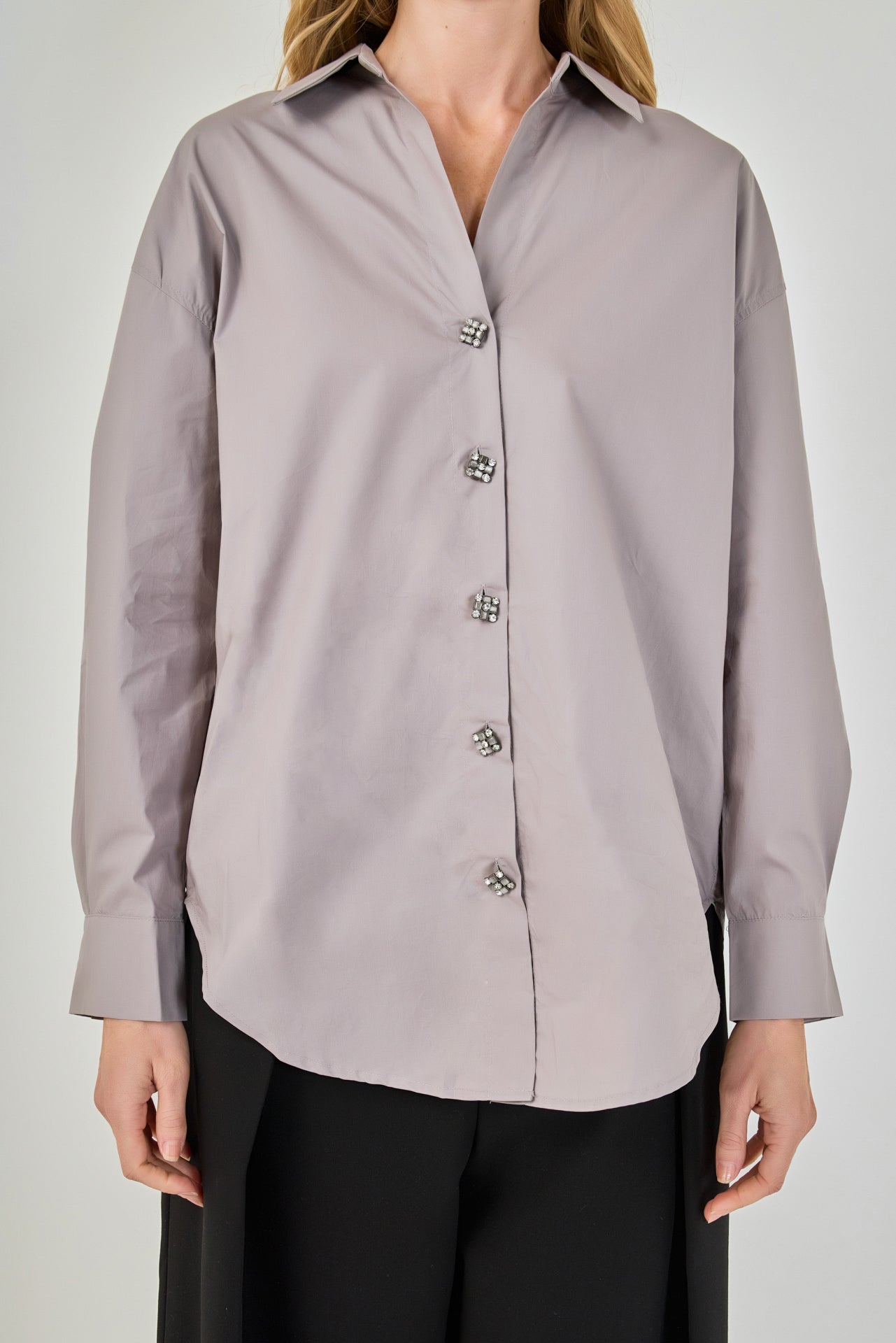 Oversize Button Collared Shirt