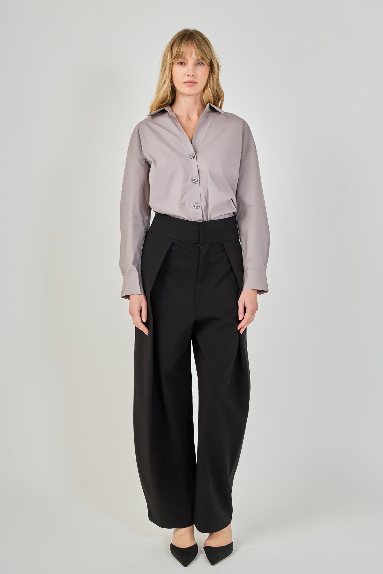 Oversize Button Collared Shirt