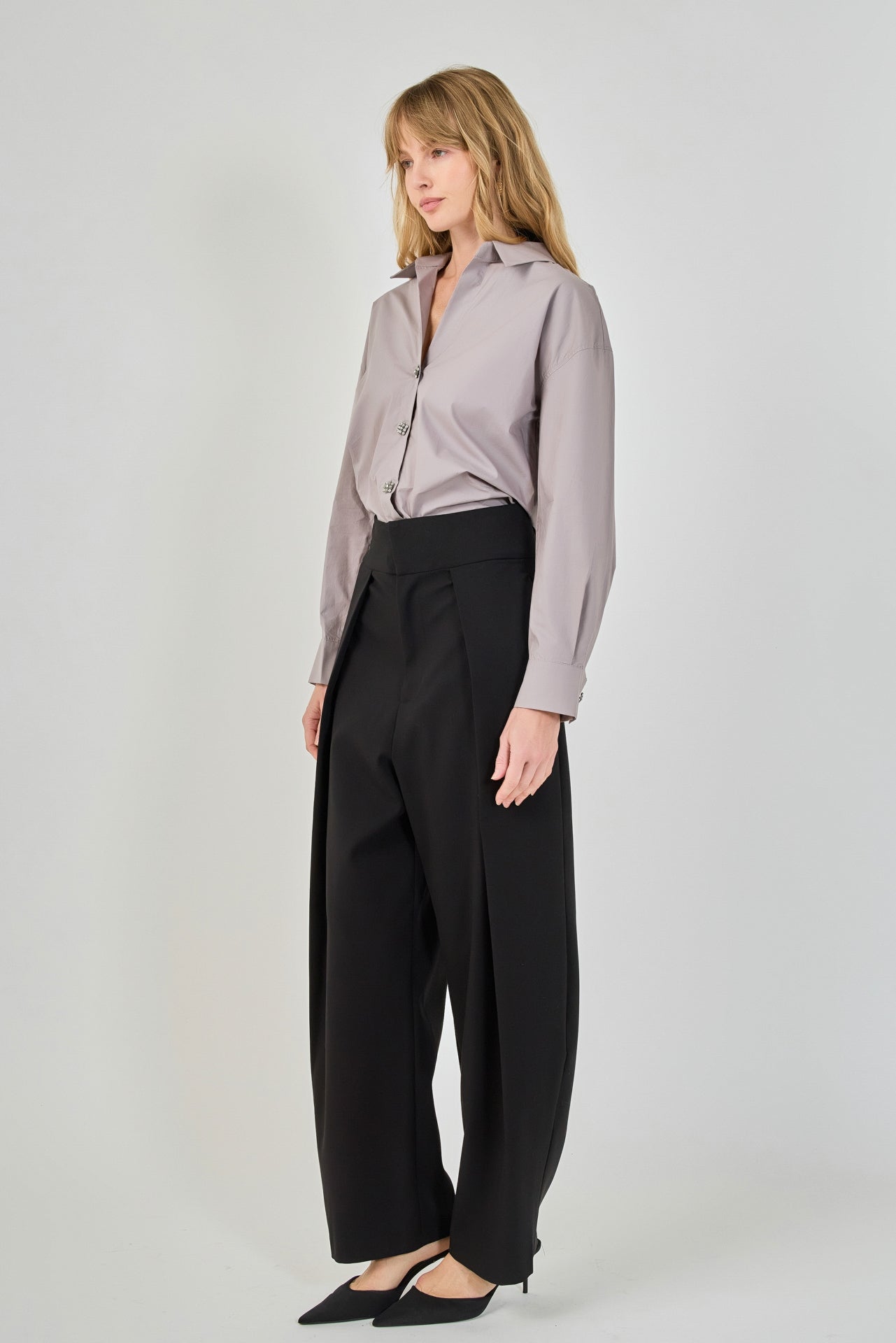 Oversize Button Collared Shirt