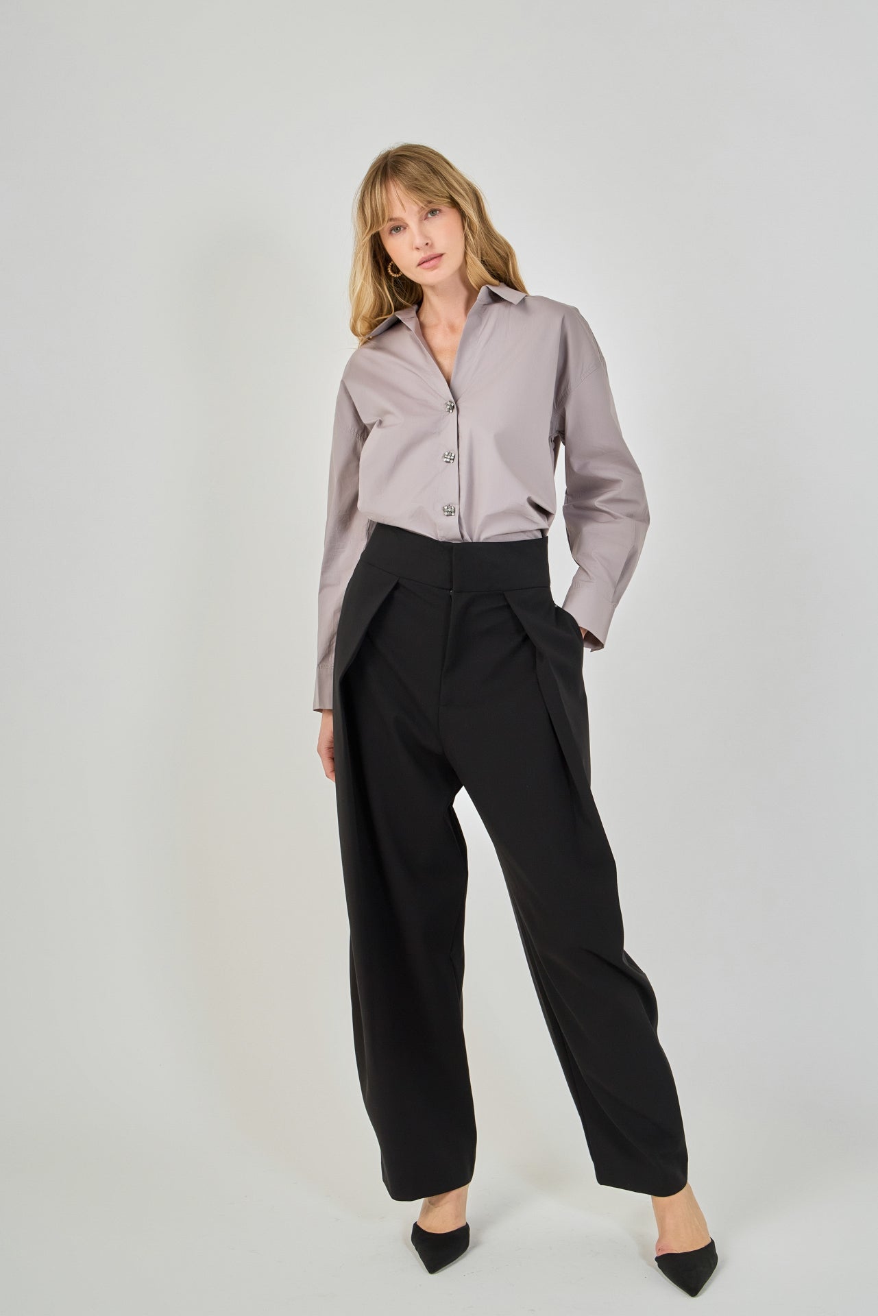 Oversize Button Collared Shirt