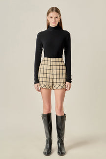 ENGLISH FACTORY - Plaid Cuffed Shorts - SHORTS available at Objectrare