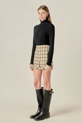 ENGLISH FACTORY - Plaid Cuffed Shorts - SHORTS available at Objectrare