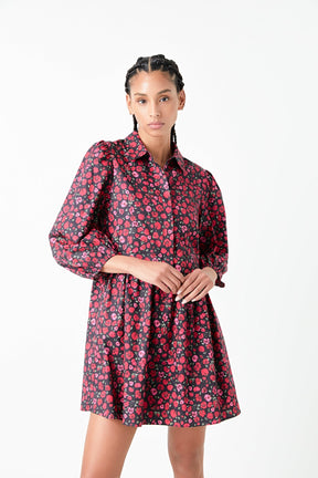 ENGLISH FACTORY - Floral Shirt Mini Dress - DRESSES available at Objectrare