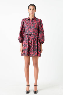 ENGLISH FACTORY - English Factory - Floral Shirt Mini Dress - DRESSES available at Objectrare