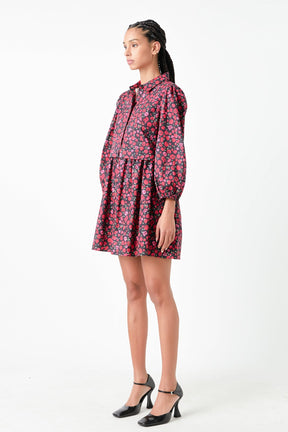 ENGLISH FACTORY - English Factory - Floral Shirt Mini Dress - DRESSES available at Objectrare