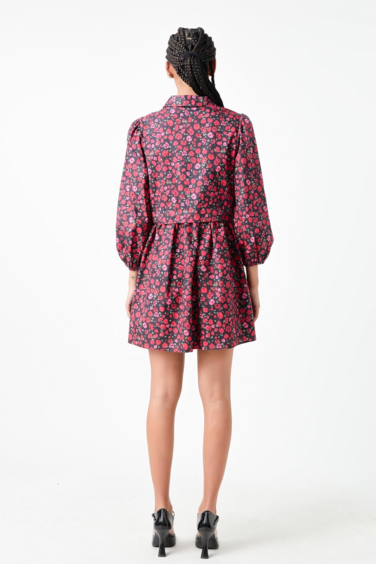 ENGLISH FACTORY - English Factory - Floral Shirt Mini Dress - DRESSES available at Objectrare