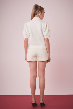 ENGLISH FACTORY - Flower Pompom Sweater - SWEATERS & KNITS available at Objectrare