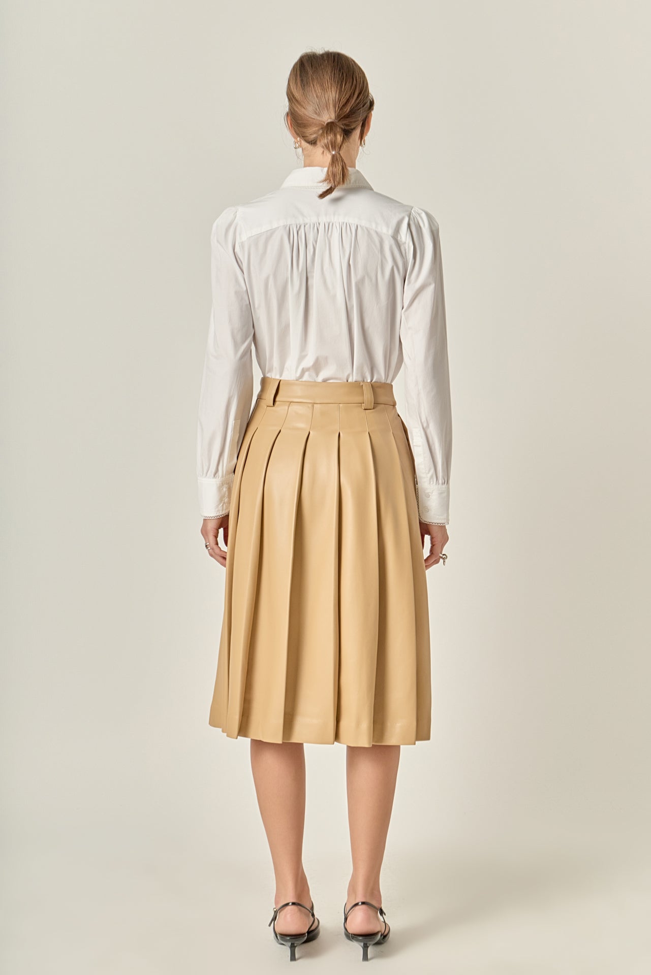 ENGLISH FACTORY - Pleated Midi Skirt - SKIRTS available at Objectrare
