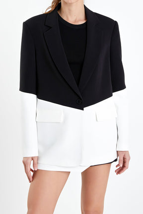 ENDLESS ROSE - Contrast Color Blazer - BLAZERS available at Objectrare