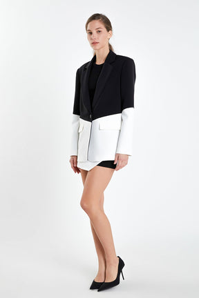 ENDLESS ROSE - Contrast Color Blazer - BLAZERS available at Objectrare
